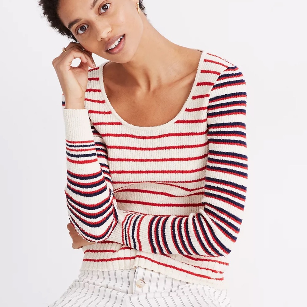 Madewell Stillman Pullover Sweater in Stripe
